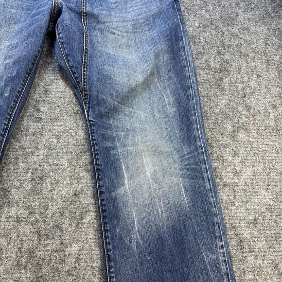 Rocawear Jeans Men 36 Classic Fit Baggy Embroidered Y2K Streetwear Heel Drag - Picture 3 of 15